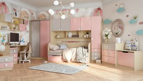 Детская комната Грэйси (Розовый/Серый/корпус Клен) в Любинском - lyubinskij.katalogmebeli.com | фото 13