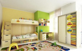 Детская комната Клаксон (Бежевый/корпус Клен) в Любинском - lyubinskij.katalogmebeli.com | фото 3