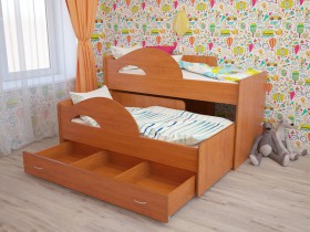 Кровать детская Радуга 1600 Млечный дуб/Венге в Любинском - lyubinskij.katalogmebeli.com | фото 6
