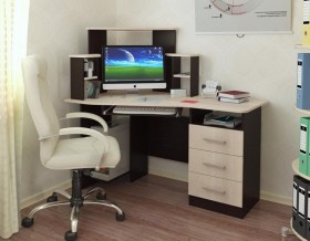 Компьютерный стол Каспер (венге/лоредо) в Любинском - lyubinskij.katalogmebeli.com | фото