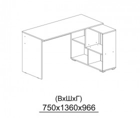 Компьютерный стол угловой СКМУ-4 белый в Любинском - lyubinskij.katalogmebeli.com | фото 3