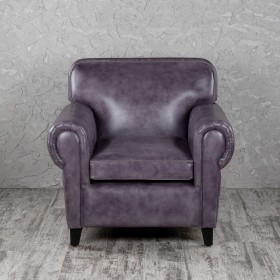 Кресло кожаное Элегант (Фиолетовый) в Любинском - lyubinskij.katalogmebeli.com | фото 4