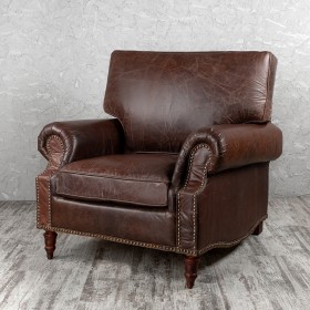 Кресло кожаное Лофт Аристократ (ширина 1100 мм) в Любинском - lyubinskij.katalogmebeli.com | фото