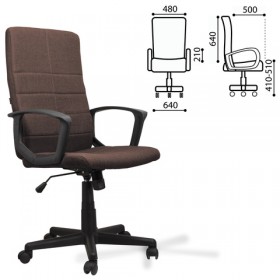 Кресло офисное BRABIX Focus EX-518 (коричневый) в Любинском - lyubinskij.katalogmebeli.com | фото