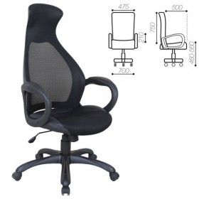 Кресло офисное BRABIX Genesis EX-517 (черное) в Любинском - lyubinskij.katalogmebeli.com | фото 1