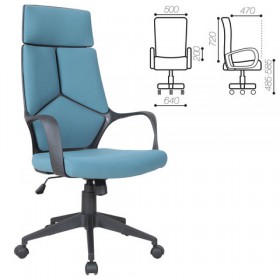 Кресло офисное BRABIX Prime EX-515 (голубая ткань) в Любинском - lyubinskij.katalogmebeli.com | фото 1