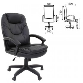 Кресло офисное BRABIX Trend EX-568 (черный) в Любинском - lyubinskij.katalogmebeli.com | фото 1