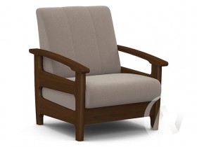 Кресло для отдыха Омега (орех лак/CATANIA COCOA) в Любинском - lyubinskij.katalogmebeli.com | фото 1