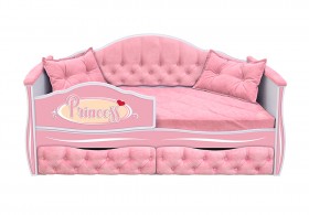 Кровать 160 серии Иллюзия 2 ящика 15 Бледно-розовый (подушки) в Любинском - lyubinskij.katalogmebeli.com | фото