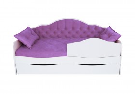 Кровать 170 серии Иллюзия Лайт 1 ящик 32 Фиолетовый (подушки) в Любинском - lyubinskij.katalogmebeli.com | фото