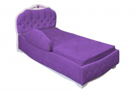 Кровать 190 Гармония Lux 32 Фиолетовый (мягкий бортик) в Любинском - lyubinskij.katalogmebeli.com | фото 1