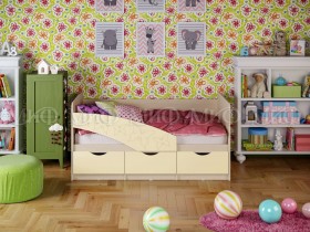 Кровать Бабочки 1,8м (Ваниль матовый) в Любинском - lyubinskij.katalogmebeli.com | фото
