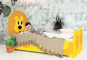 Кровать детская Лева 1.6 Желтый/Оранжевый в Любинском - lyubinskij.katalogmebeli.com | фото
