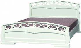 Кровать Грация-1 из массива сосны 1600*2000 Белый античный в Любинском - lyubinskij.katalogmebeli.com | фото 5