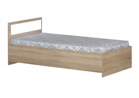 Кровать одинарная 900-2 без матраса (прямые спинки) Дуб Сонома в Любинском - lyubinskij.katalogmebeli.com | фото