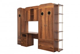 Шкаф комбинированный для одежды «Навигатор» (Дуб Каньон) в Любинском - lyubinskij.katalogmebeli.com | фото 5