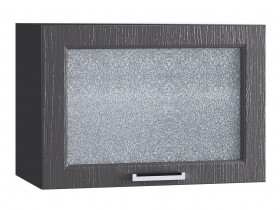 Шкаф верхний горизонтальный со стеклом 609, ШВГС 609 (Клен серый/корпус венге) в Любинском - lyubinskij.katalogmebeli.com | фото