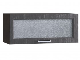 Шкаф верхний горизонтальный со стеклом 800, ШВГС 800 (Клен серый/корпус венге) в Любинском - lyubinskij.katalogmebeli.com | фото