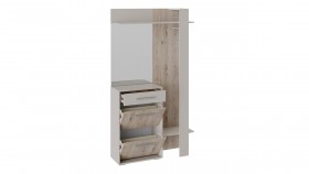 Шкаф для одежды «Нуар» тип 1 Фон серый/Дуб сонома в Любинском - lyubinskij.katalogmebeli.com | фото 3